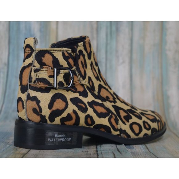 Blondo Tami Waterproof Leopard Print Ankle Boots Size 5.5 (M) Calf Hair Booties - Picture 10 of 13